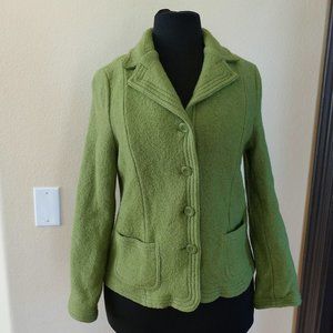 100% Wool Green Blazer- Size S